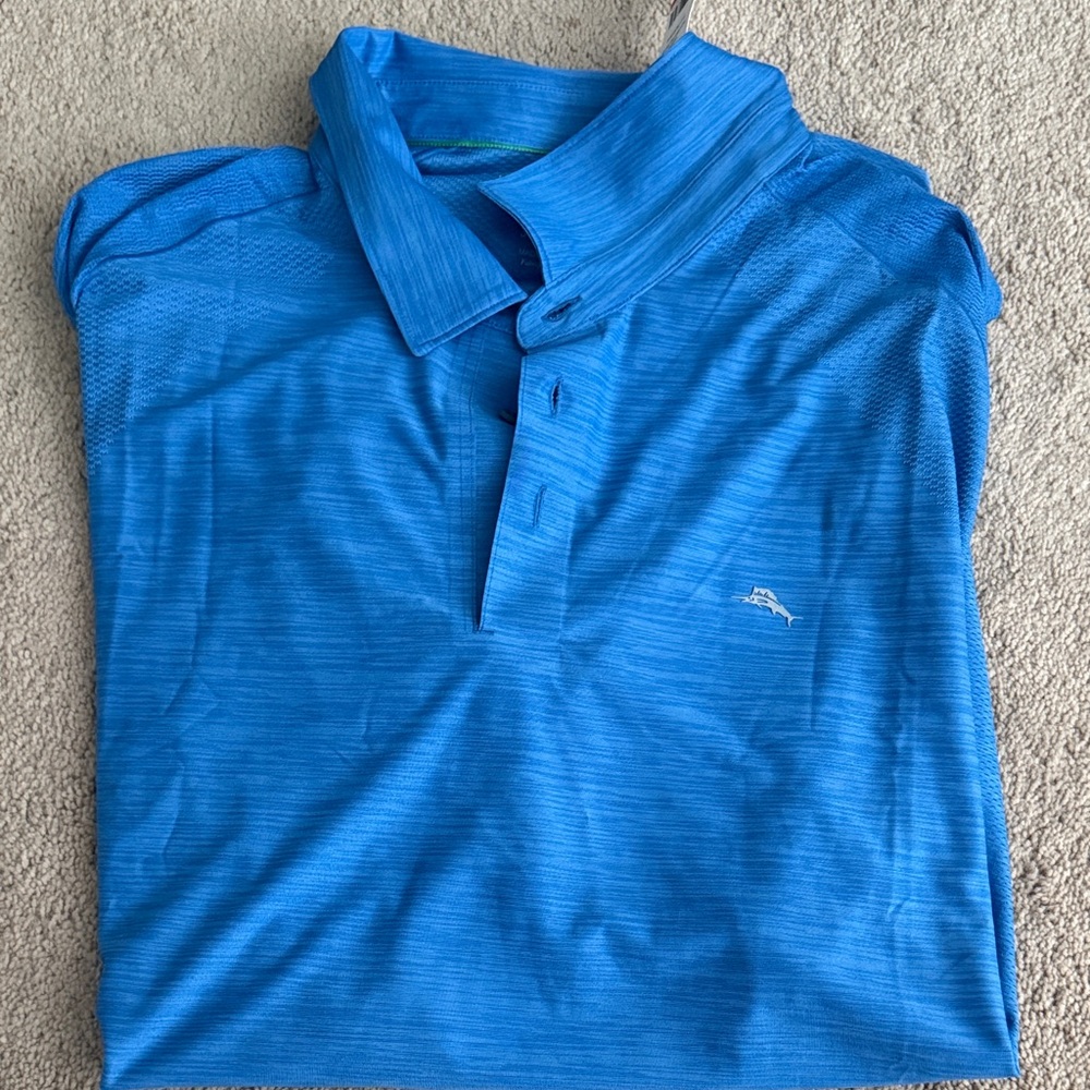 Tommy Bahamian Men's Blue Performance Polo Shirt
